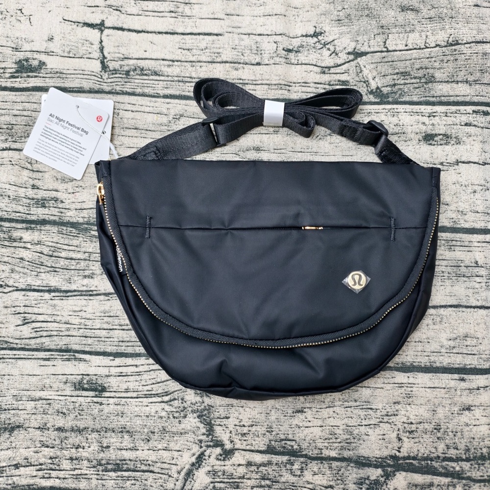 Lululemon - All Night Festival Bag 5L Black Gold Accents